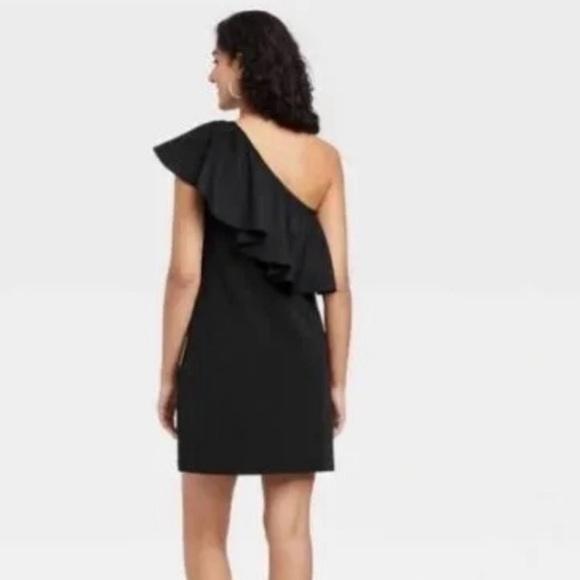 NWT A New Day Ruffle One Shoulder Dress - Picture 2 of 6